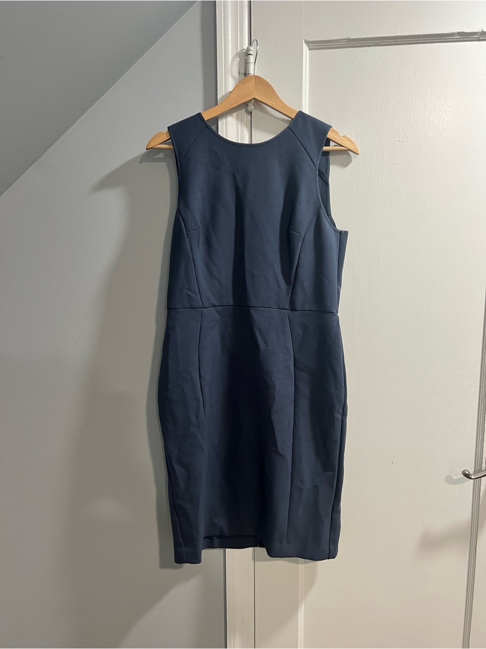 LOFT Sleeveless Midi Sheath Dress - Navy Blue